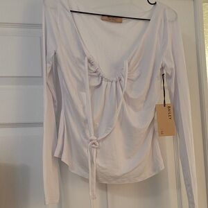 Bailey 44 Cream Long Sleeve Blouse